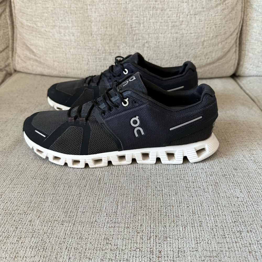 On Running Black and White Athletic Shoes